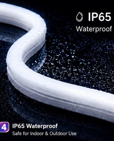 5M Smart WiFi RGB LED Neon Strip Light – Waterproof IP65, App & Remote Control