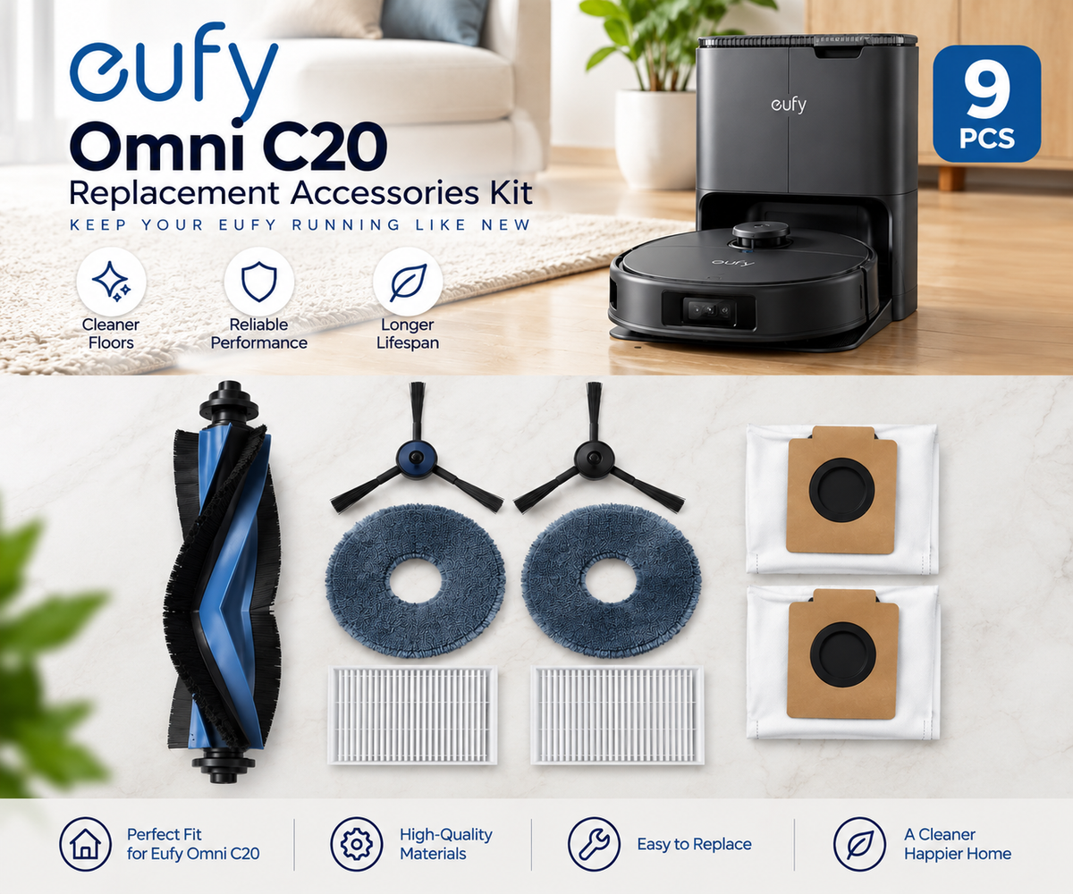 Eufy Omni C20 Replacement Accessories Kit – Robot Vacuum Parts