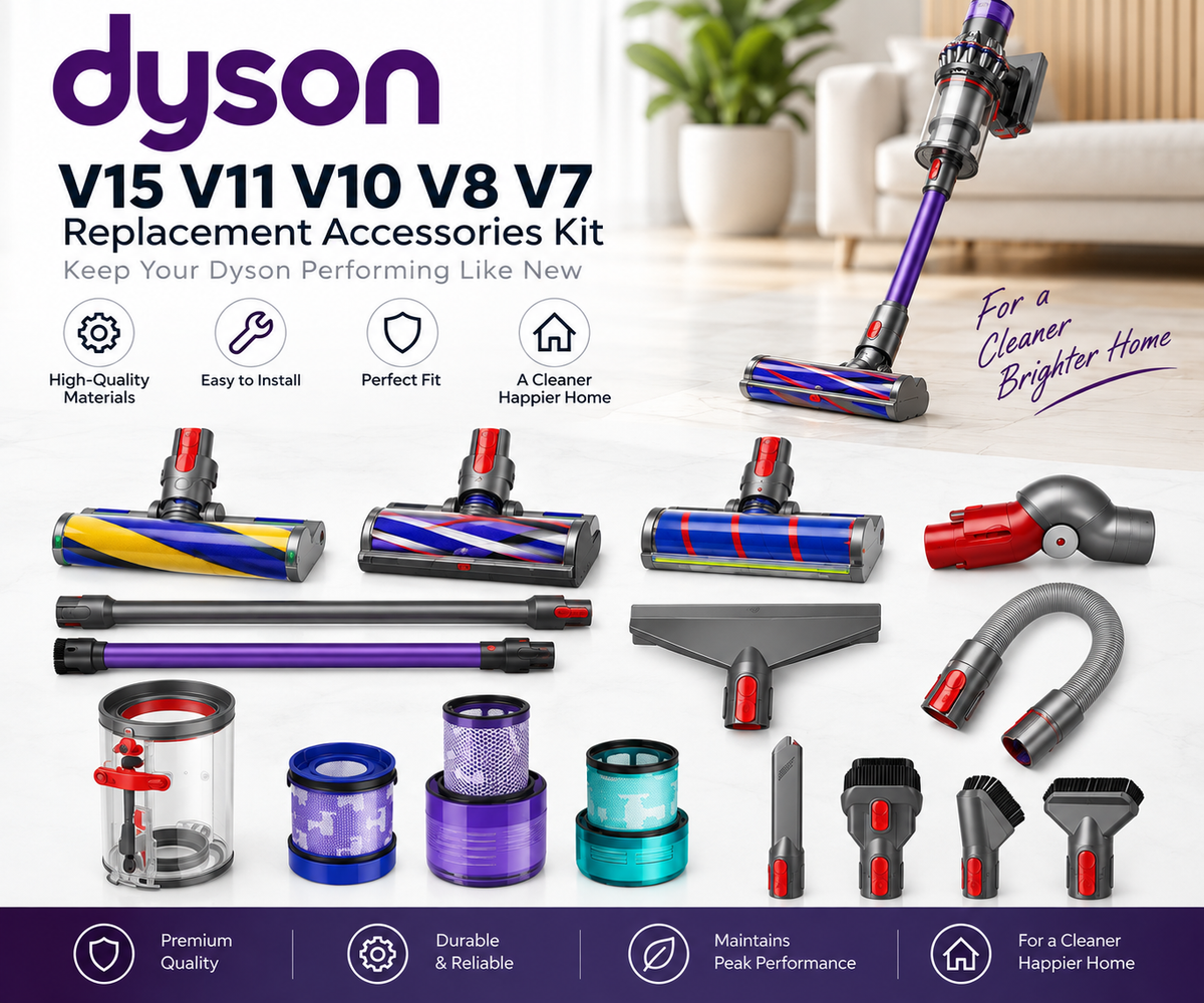 Dyson V15 V11 V10 V8 V7 Replacement Accessories Kit – Vacuum Parts