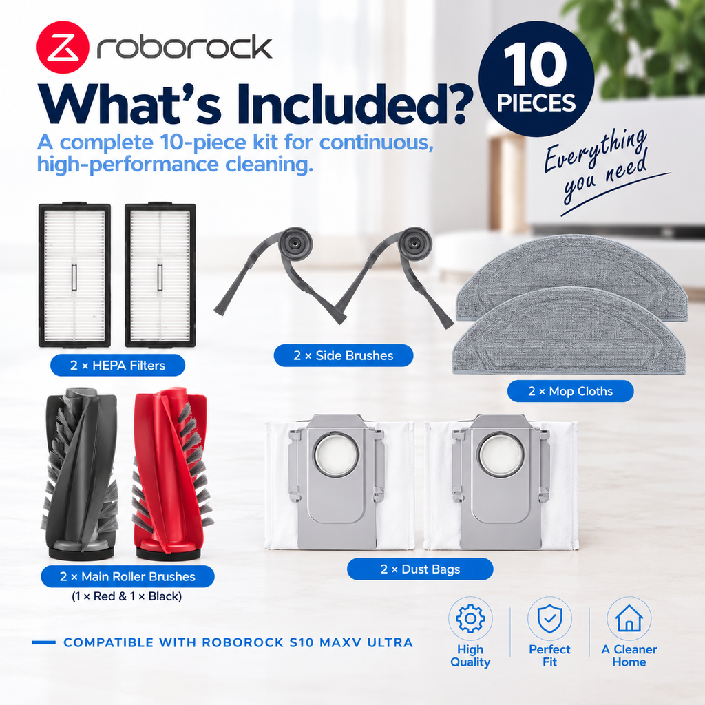 Roborock S10 MaxV Ultra Replacement Accessories Kit