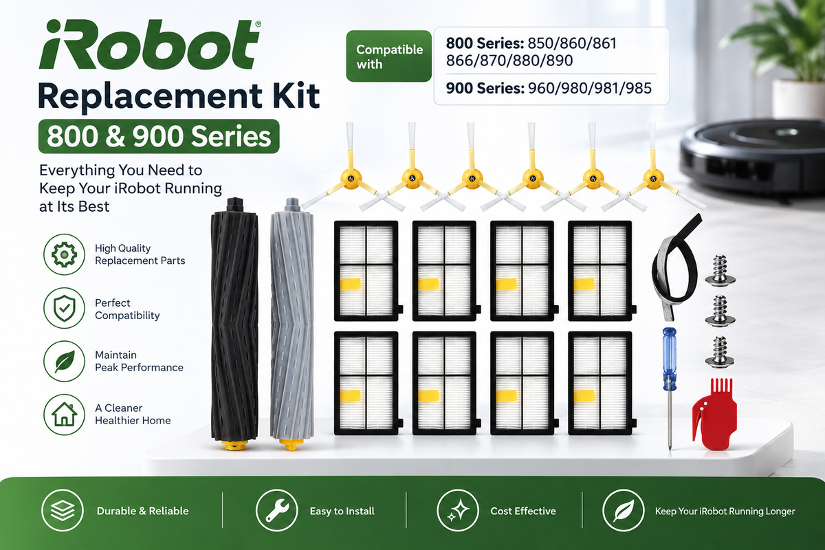 iRobot Roomba 800 & 900 Series Replacement Parts Kit – 850 860 861 870 880 890 960 980 981 985