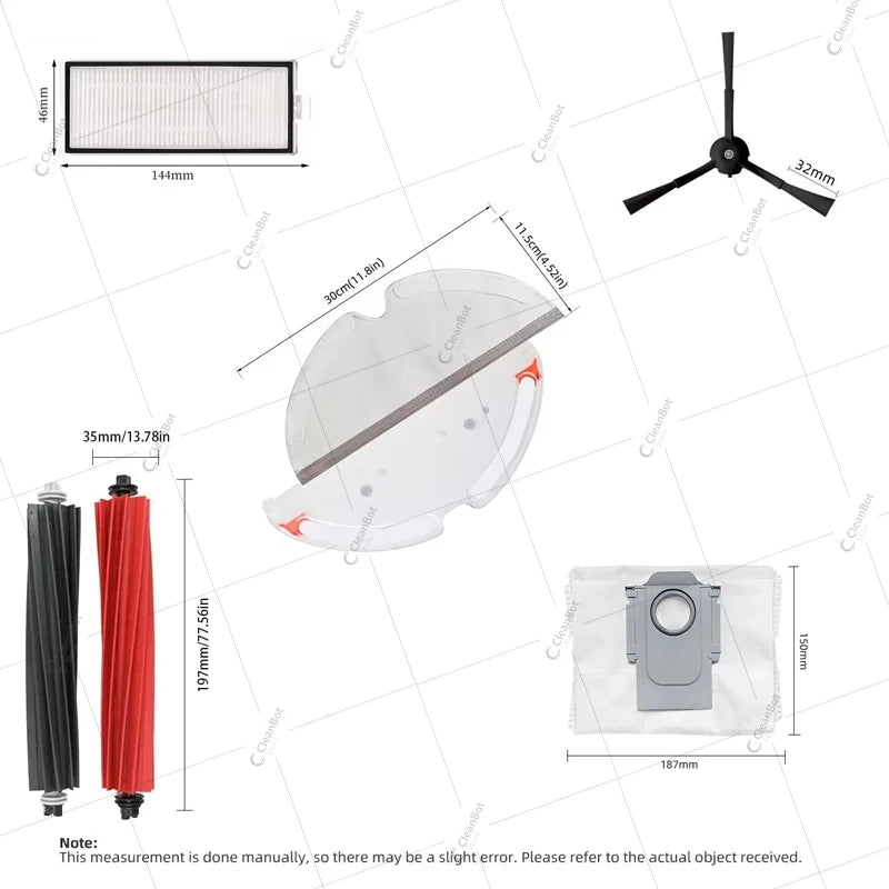 Replacement Kit Compatible with Roborock Q8 Max / Q8 Max+