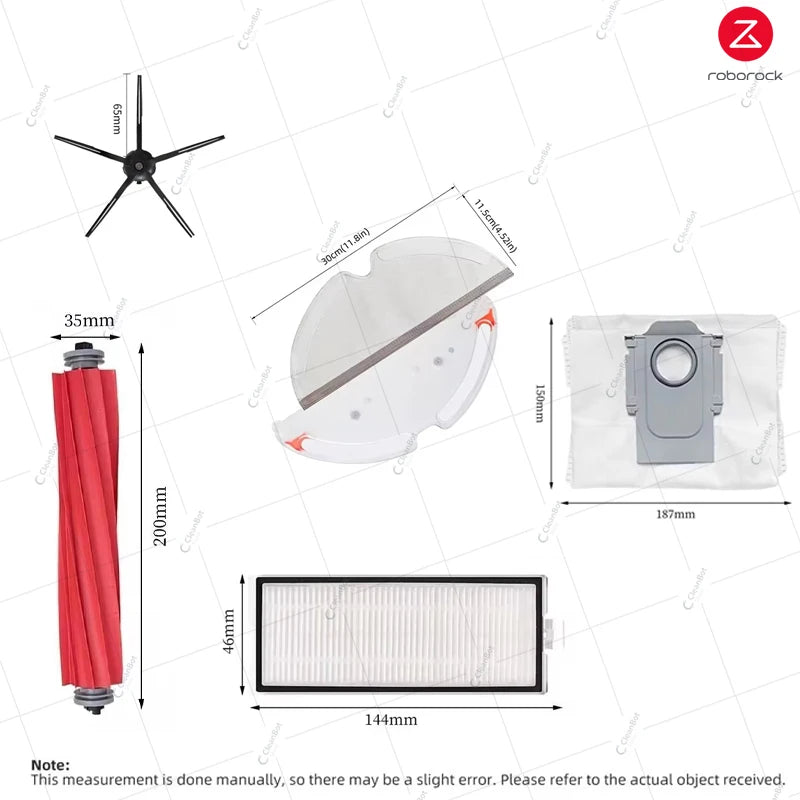 Roborock Q7 Max / Q7 Max+ / Q7 Plus / T8 HEPA Filter Robot Vacuum Cleaner Spare Parts Main Side Brush Mop Cloth Dust Bag