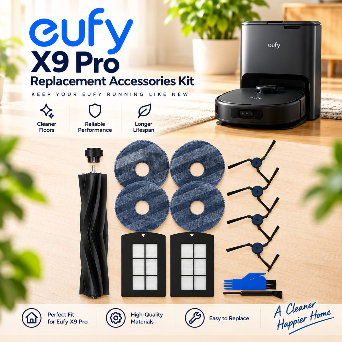 Eufy robot vacuum cleaner  X9 Pro full kit  Replacement