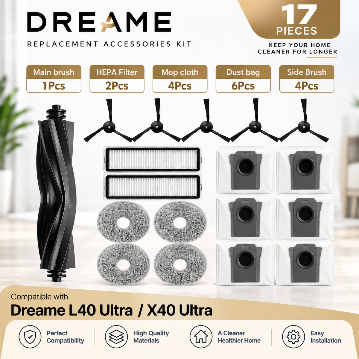 Dreame L40 Ultra / X40 Ultra Robot Vacuum Accessories