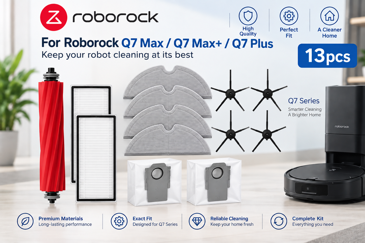 Roborock Q7 Max / Q7 Max+ / Q7 Plus / T8 HEPA Filter Robot Vacuum Cleaner Spare Parts Main Side Brush Mop Cloth Dust Bag
