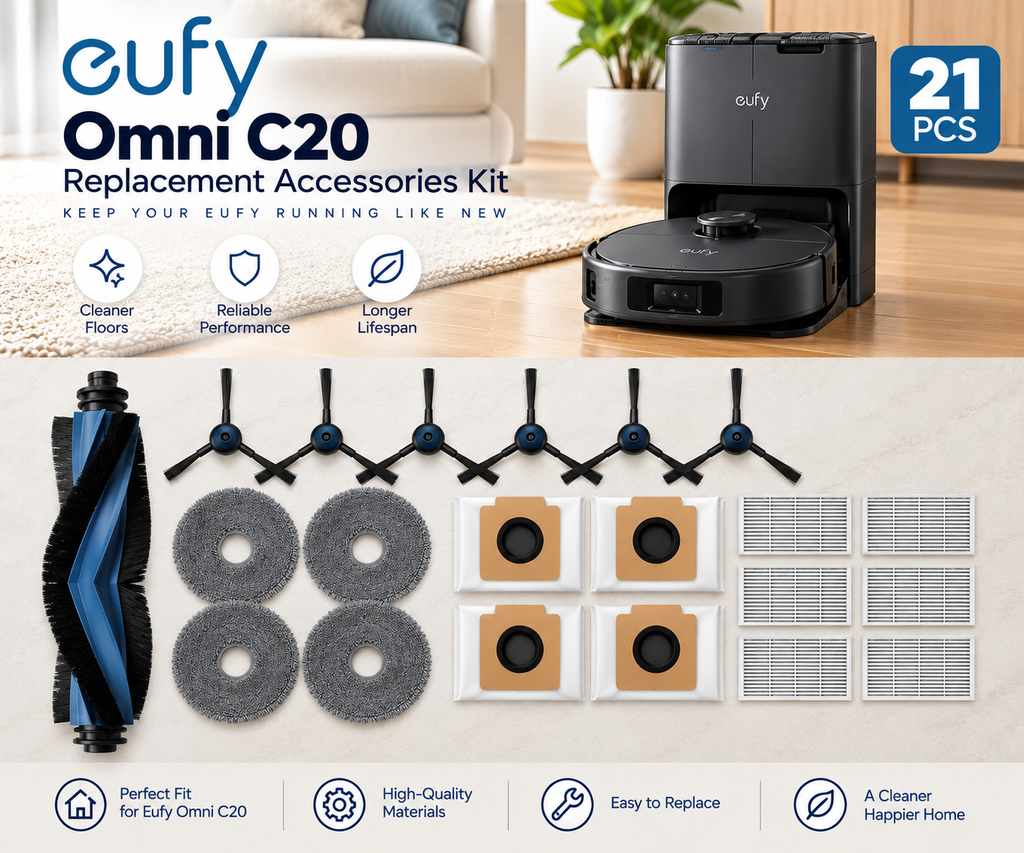 Eufy Omni C20 Replacement Accessories Kit – Robot Vacuum Parts